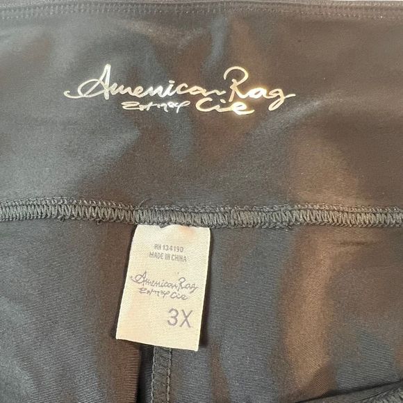 American Rag Faux Leather Pants Women’s Plus Size 3X Black Pleather Tight Pants - Picture 3 of 10